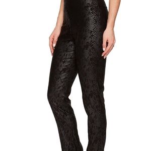 Lazy Larry, stretch pants, python black print, pull on